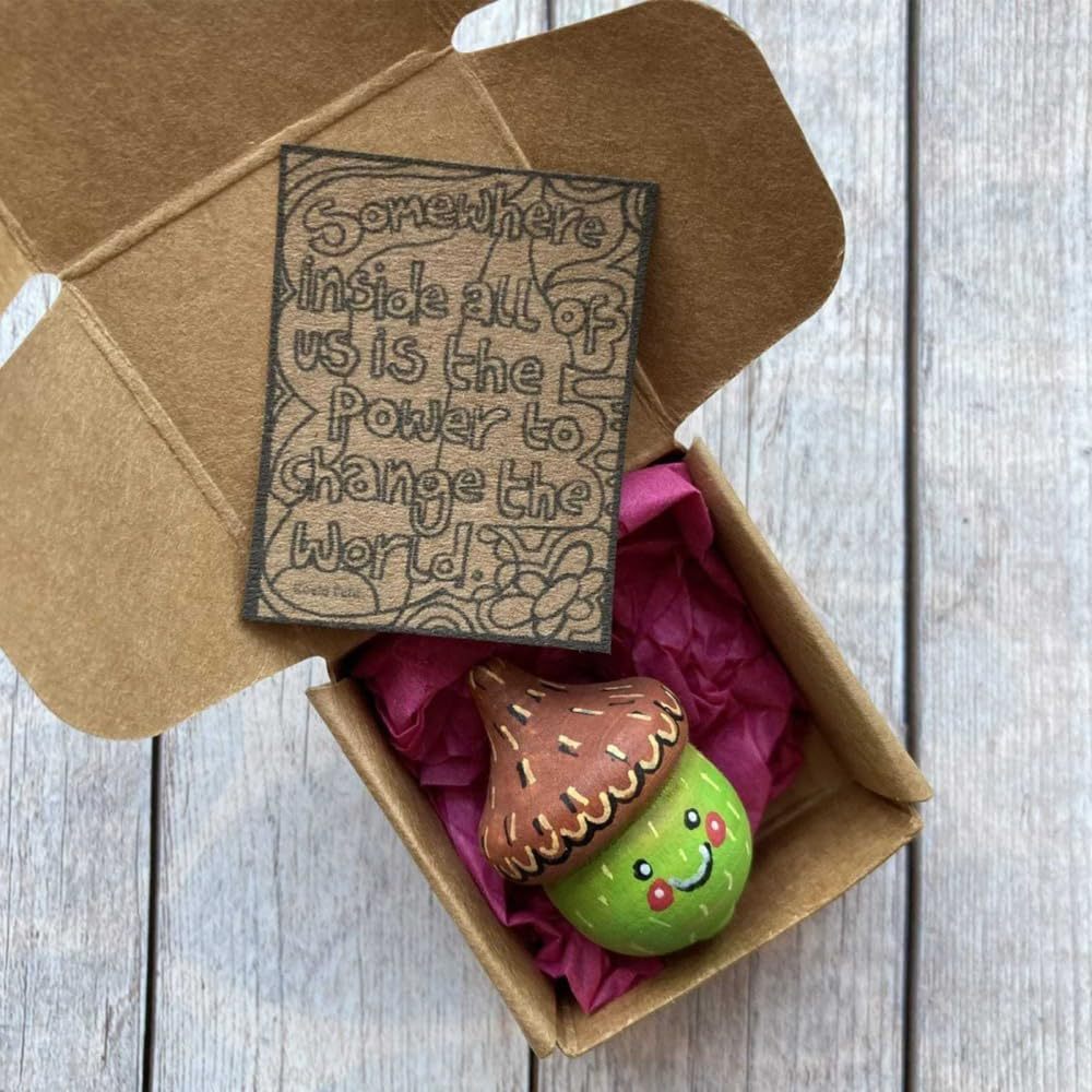 (2개) 새로운 크로스보더 상품 LITTLE ACORN 긍정성 선물 LITTLE ACORN 긍정성 에너지 크리스마스 선물