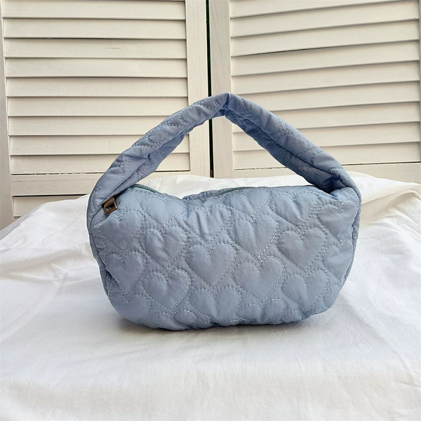Quilted cotton love blue