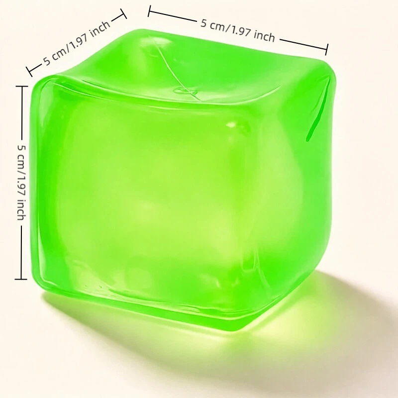 5cm solid color ice cube-green