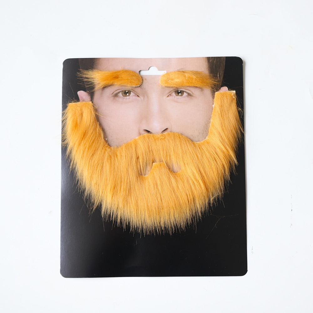 Cejas naranjas + barba en forma de U