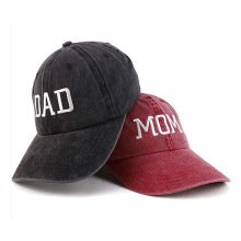 亚马逊跨境热卖水洗棉复古做旧时尚遮阳防晒DAD MOM 刺绣棒球帽