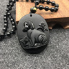 Pendant, matte necklace, Chinese horoscope