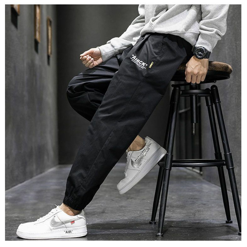 Korean-style Loose All-match Sports Trousers Men's Summer Thin Handsome Student's Trendy Ins Leg Casual Ankle-length Pants