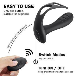 Male prostate massage vibrator wireless remote control anal plug delay massager stimulation men's toys