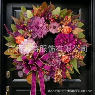 �羳�＾�ж������h��ɫ�ϹϽ��򻨻��h�z���{������Fall Wreath