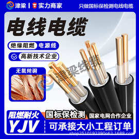 国标YJV铜芯电缆线3/4/5芯4/6/10平方绝缘电线户外电缆插座电源线