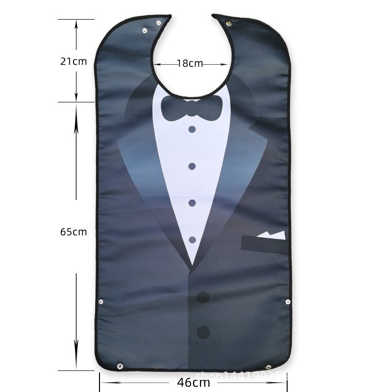 Suministro transfronterizo anciano babero de comida Toalla de saliva toalla babero adulto babero impermeable fabricante en stock logo imprimible