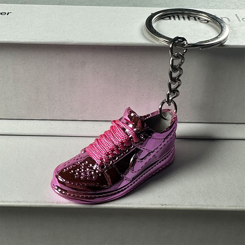 Other Electroplating AJ Shoe Keychain Pink