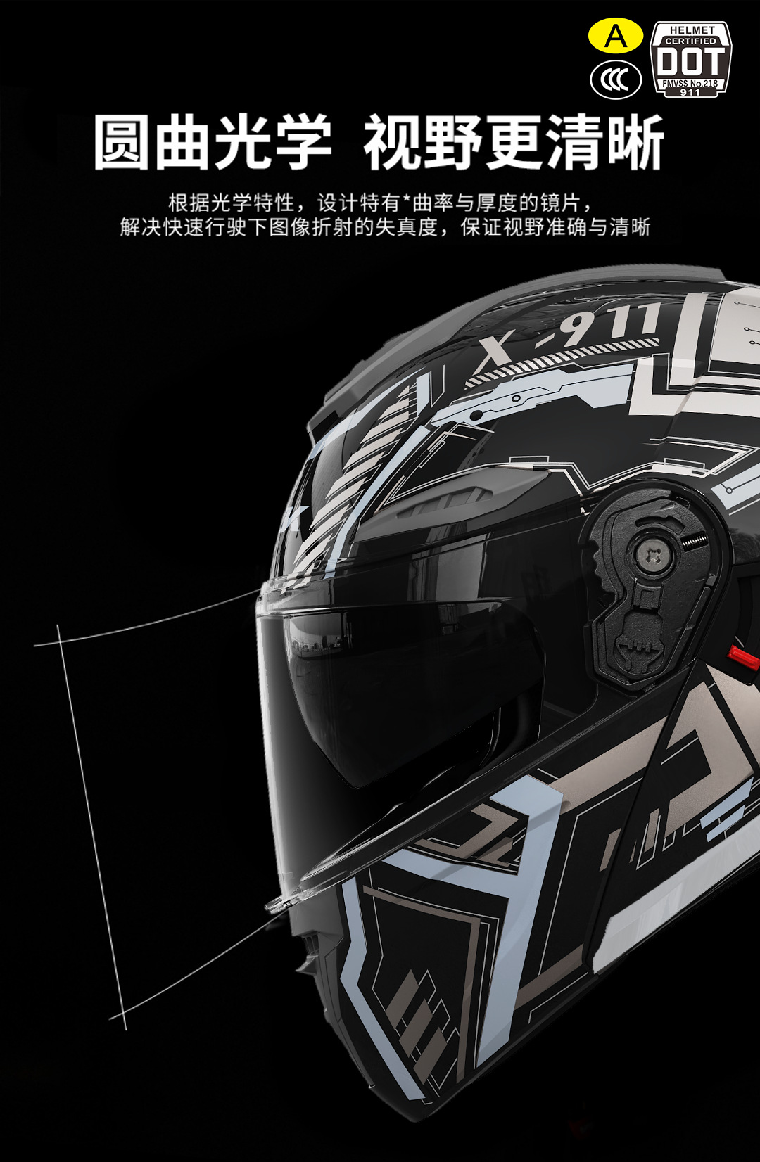 3C/Dot Certified Motorcycle Helmet for Men, Winter Warm Motorcycle Flip-Up Helmet for Women, All-Season Electric Vehicle Safety Helmet