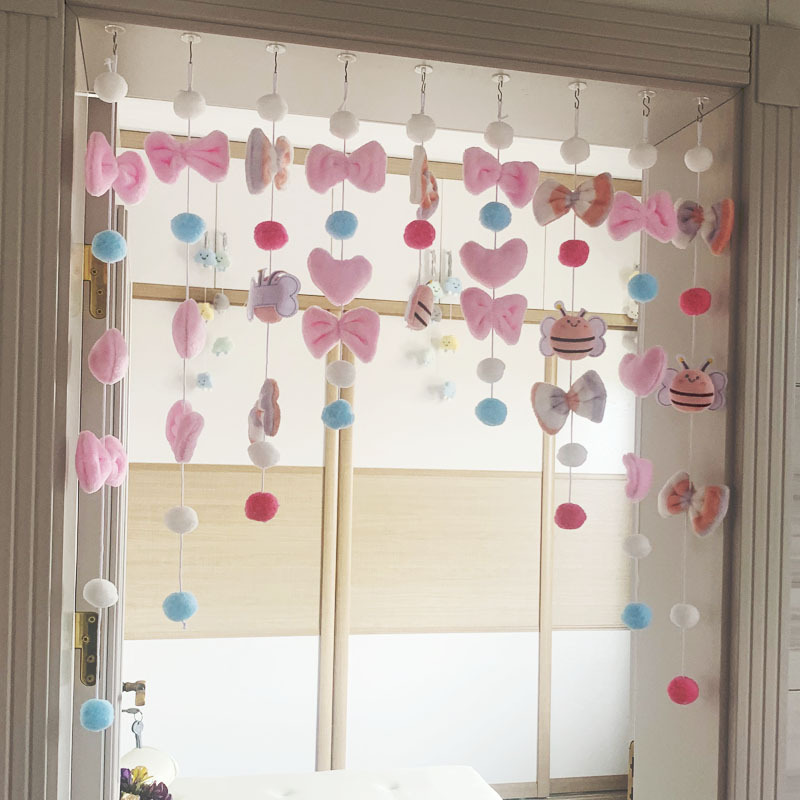 Bee Girl High Beauty Value Girl Heart Bow Bee Princess Room Children's Room Hanging Curtain Rod Curtain Punch-free Hanging Curtain Bee Girl High Beauty Value Girl Heart Bow Bee Princess Room Children's Room Hanging Curtain Rod Curtain Punch-free Hanging Curtain