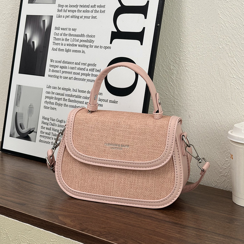 2026 Summer New Style Color-Block Simple Crossbody Bag for Women, Fashionable and Trendy Small Square Handbag, Ins-Style Shoulder Bag
