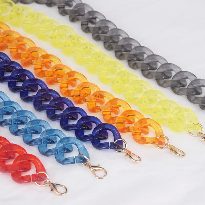 All Seasons Plastic Solid Color Sling Strap Bag Chain display picture 1