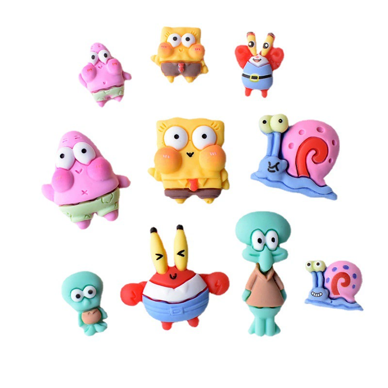 Плоть Cartoon sponge детские аксессуары, ручка, чехол для телефона, бантик для волос, кремовая обувь