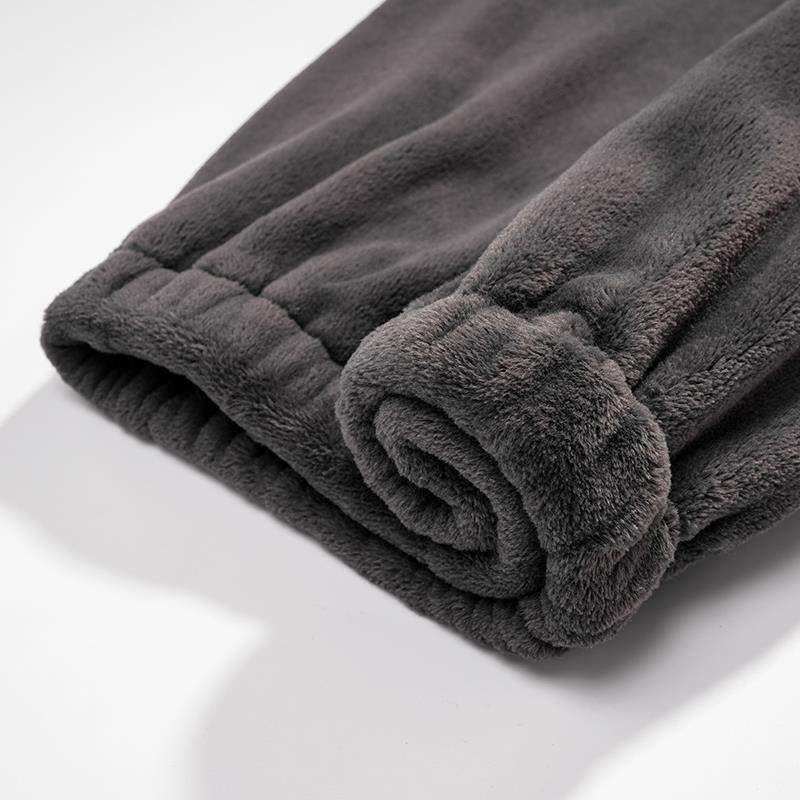 Pijamas cálidos de lana de coral para hombres otoño y invierno engrosados con un conjunto de lana 2025 nueva ropa de franela para el hogar