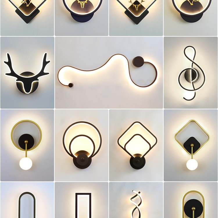 Pasillo lámpara de pared iluminación de pared pasillo led cabezal de cama moderna minimalista nuevo fondo escalera balcón entrada nórdica