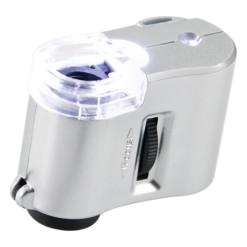 Оптовая Продажа с фабрики 9595 со светодиодным детектором денег 60-кратный мини-портативный микроскоп для идентификации ювелирных изделий с увеличительным стеклом