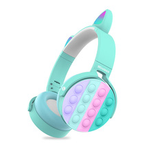 新款跨境CXT-950貓耳朵頭戴式藍牙耳機 插卡卡通手機無線藍牙耳機