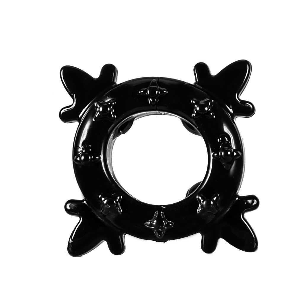 Caterpillar Crystal Delay Ring TPE Locking Sun Ring Adult Toy — detail image 18