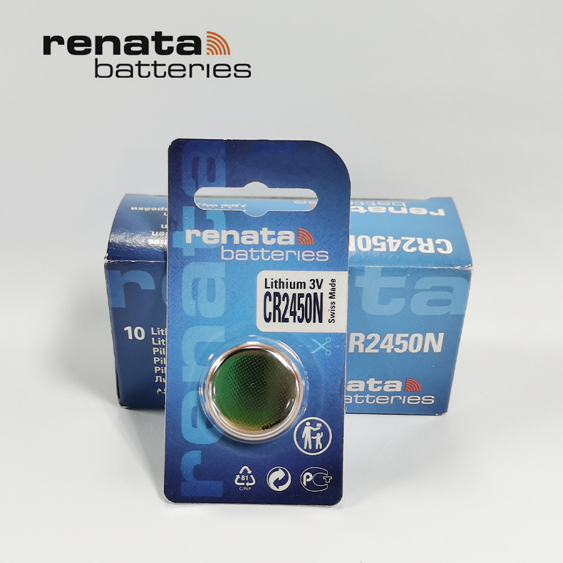 RENATA瑞士CR2450N纽扣电池3V车钥匙遥控器用电池CR2450