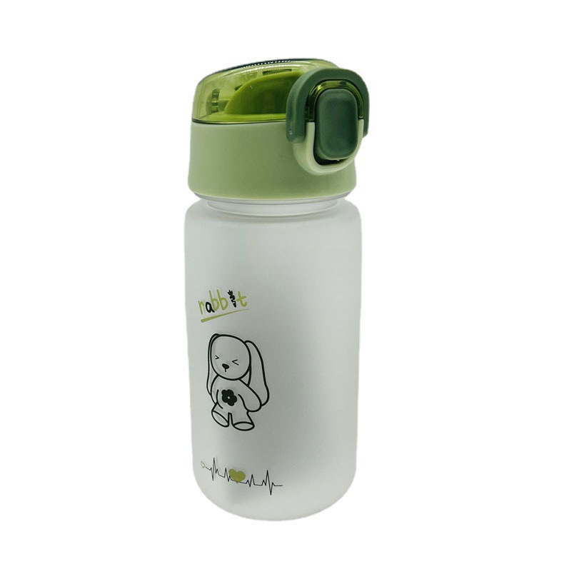 DOMETO rebote cubierta deportiva taza de plástico simple taza de agua de dibujos animados taza portátil de mano