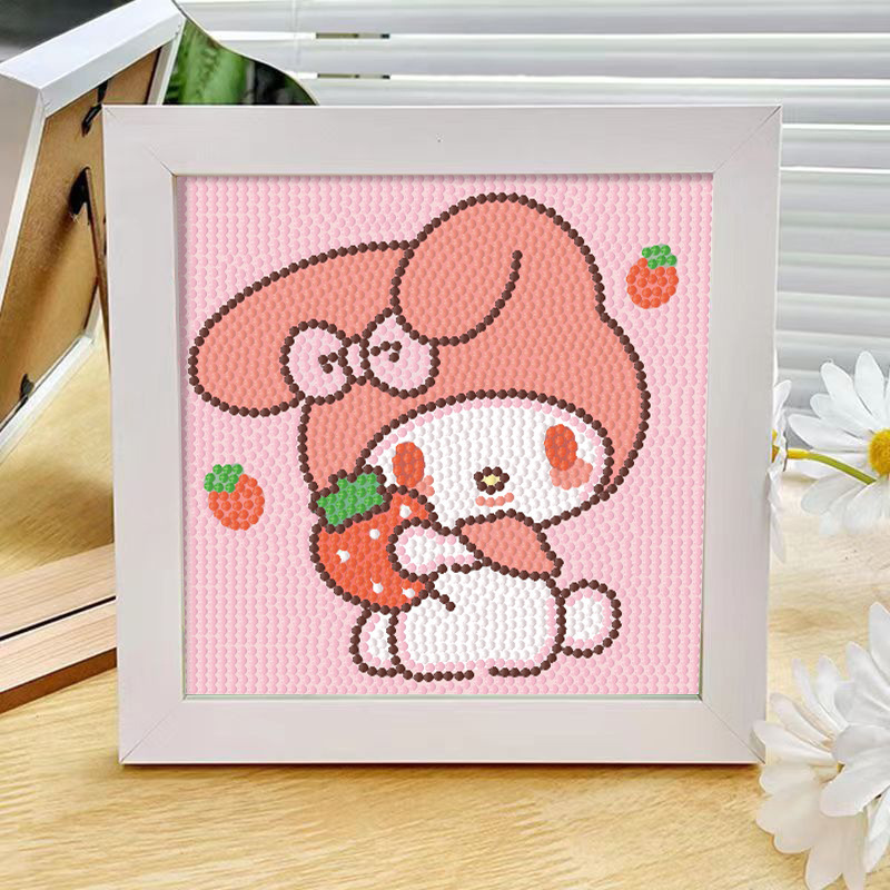三丽鸥美乐蒂儿童手工钻石贴画带框diy手工制作材料包厂家批发
