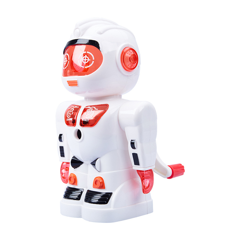 7805 forma creativa Sacapuntas de lápiz Robot sacapuntas divertido estudiante suministros pluma automática Entrada manual-cranking sacapuntas
