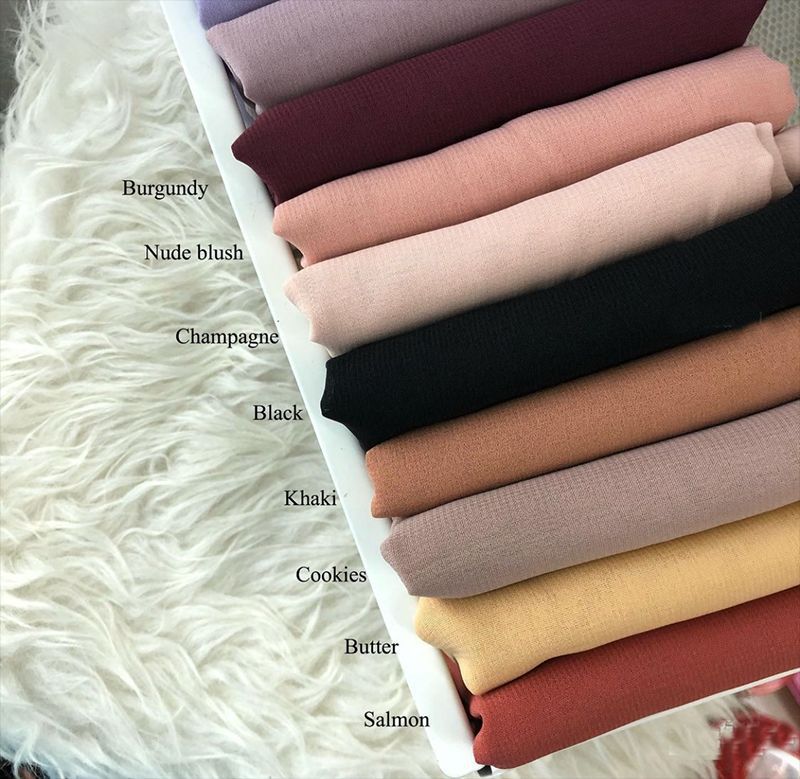 MH021 Composite Silk Chiffon Scarf Classics Hijab by Mariam's4