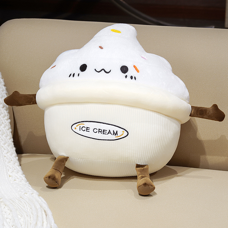 Cojín de Peluche con Forma de Comida de Franela para Cama