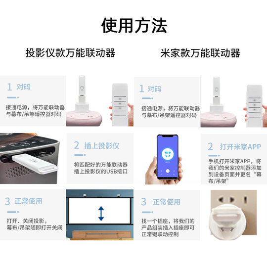 TP electric curtain linkage intelligent curtain controller curtain projector synchronization switch wireless curtain remote control