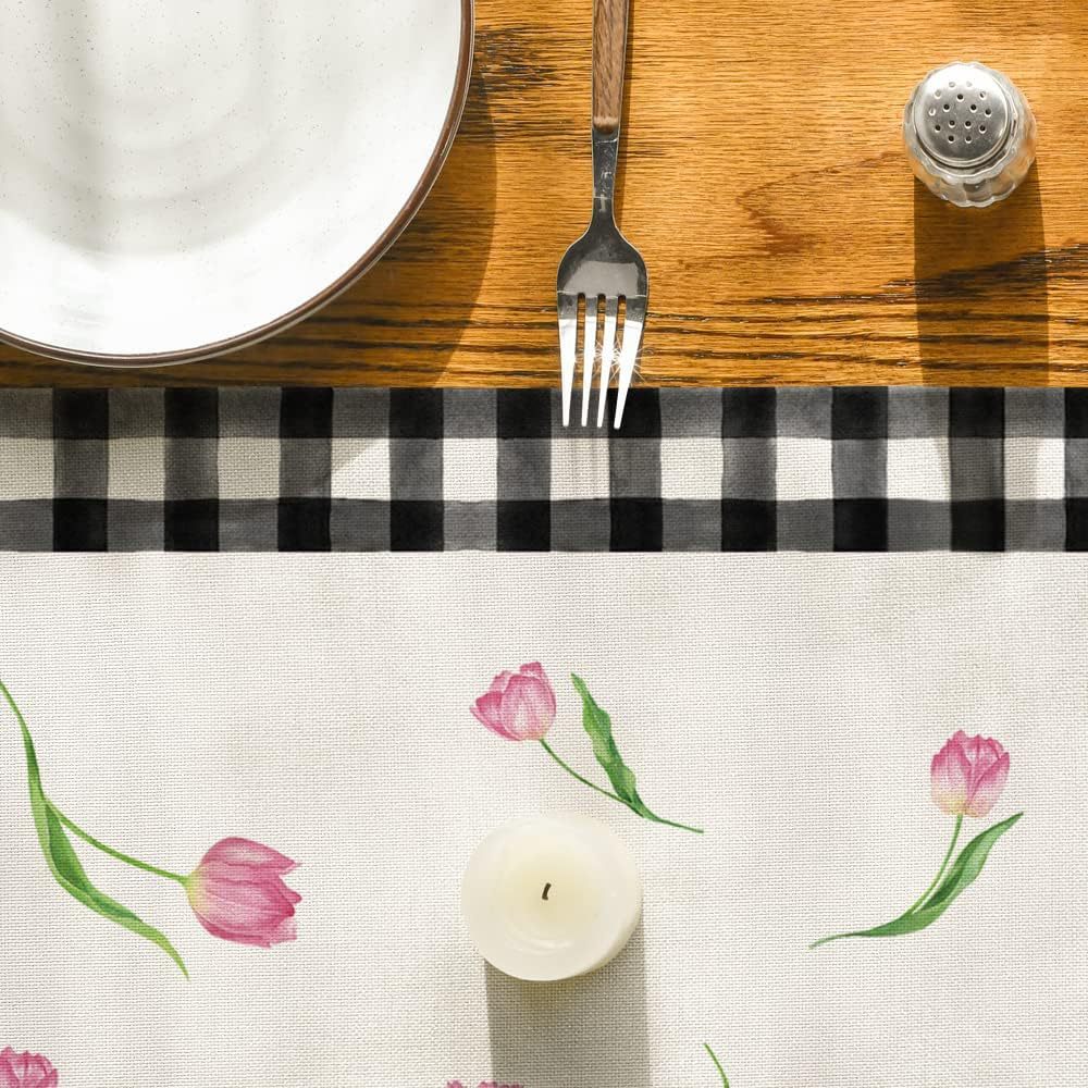 90g Weight Tablecloths Home Textiles & Decor Type Linen Material Letter, Fruit, Flower Pattern Simple Style Style Simple Style Letter Fruit Flower Linen Tablecloths 28