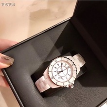 小香风J12手表女士韩版时尚学生表夏季白色陶瓷女表防水瑞士石英