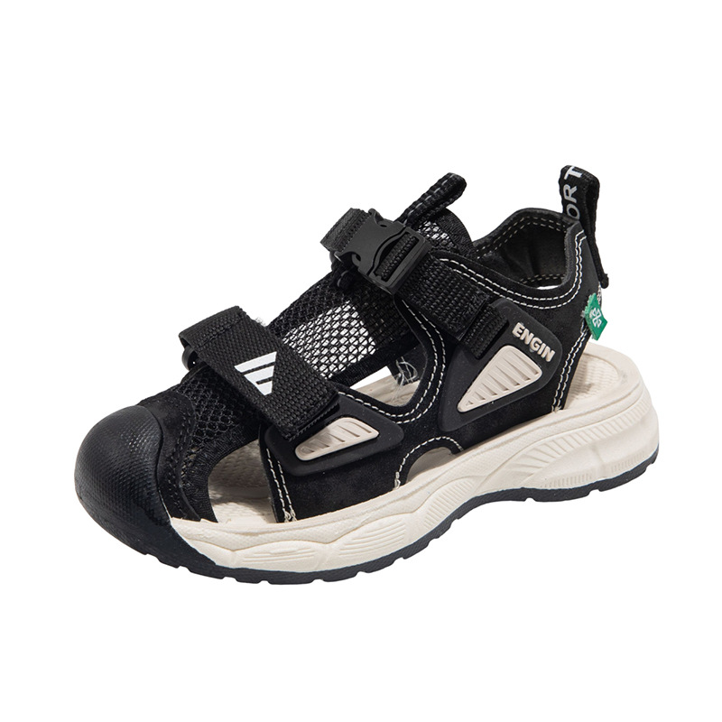 Sandalias Deportivas Cerradas para Niños Cuero Sintético y Caucho Sintético Ligero Antideslizante para Playa y Aire Libre
