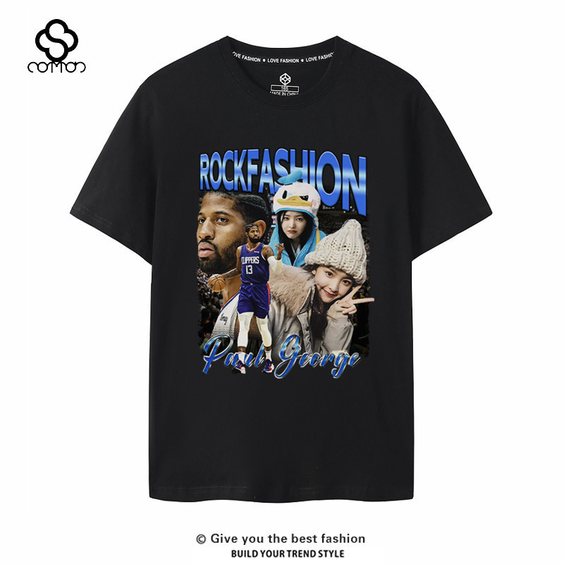 Spring/Summer Basketball Clippers Team Paul George T-shirt Morant Curry Alexander American Casual Short Sleeve Plus Size Spring/Summer Basketball Clippers Team Paul George T-shirt Morant Curry Alexander American Casual Short Sleeve Plus Size