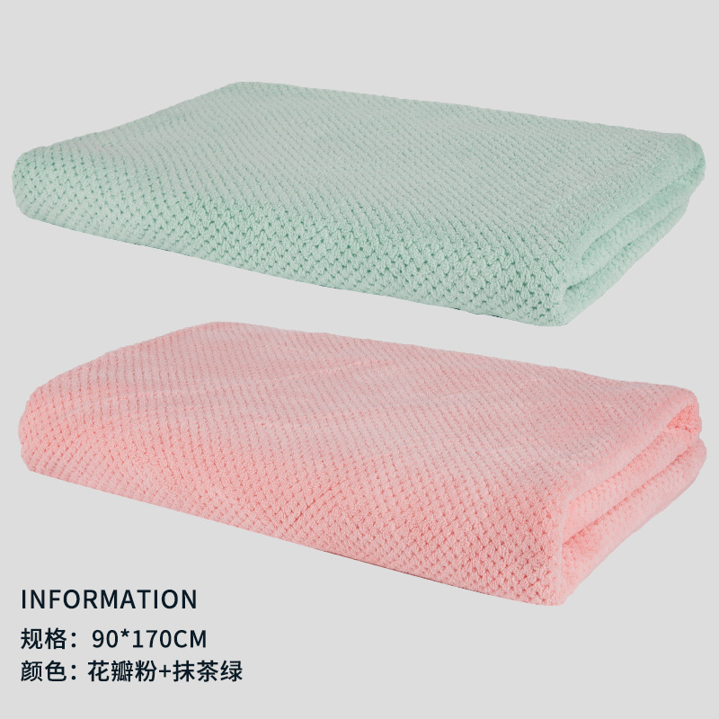 Piña Plaid Toalla de baño grande 90*170CM TikTok mismo estilo 2 pack Adulto Más tamaño hogar hombres y mujeres coral Toalla de baño de lana
