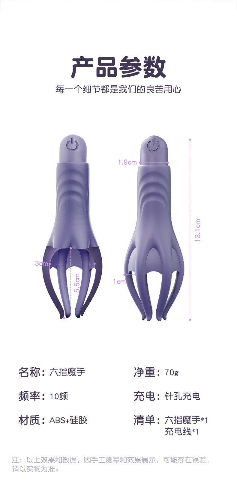 Six-Finger Claw Automatic Prostate Massager, Silicone Male Training Device — detail image 5