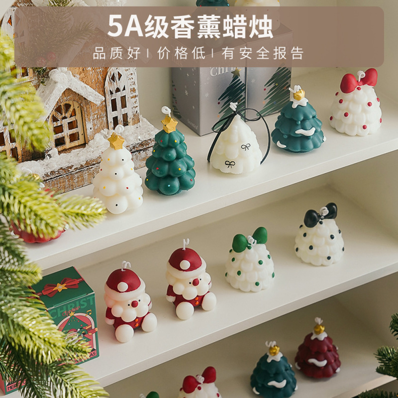 圣诞树香薰蜡烛氛围感伴手礼礼物手工香氛蠟燭candle仿真圣诞蜡烛|undefined
