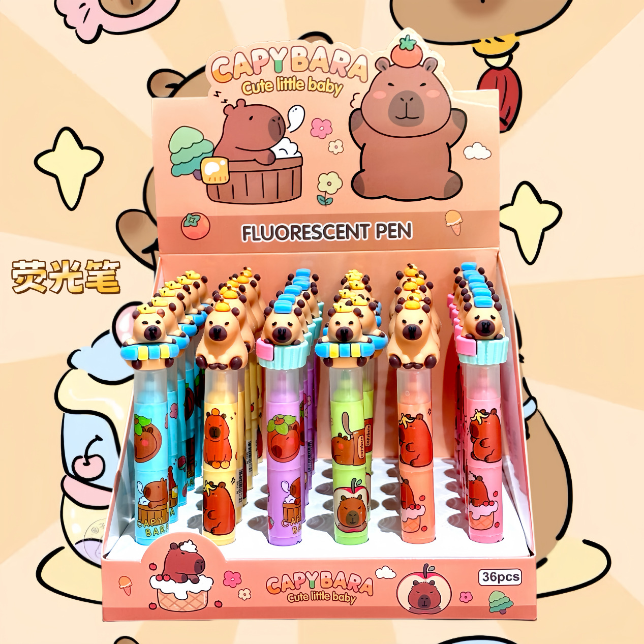 Nuevo delfín de agua dibujos animados lindos de alto valor de protección de los ojos colorido bolígrafo de cuentas de mano de los estudiantes marcadores clave