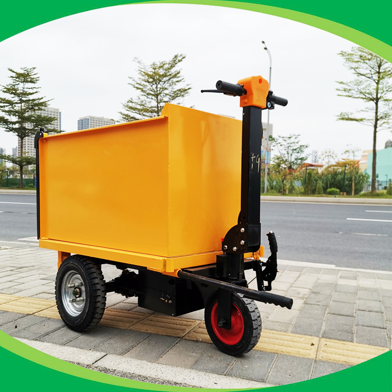 批发工程电动三轮灰斗车，工地运输砂浆石子瓷砖多功能电动三轮车