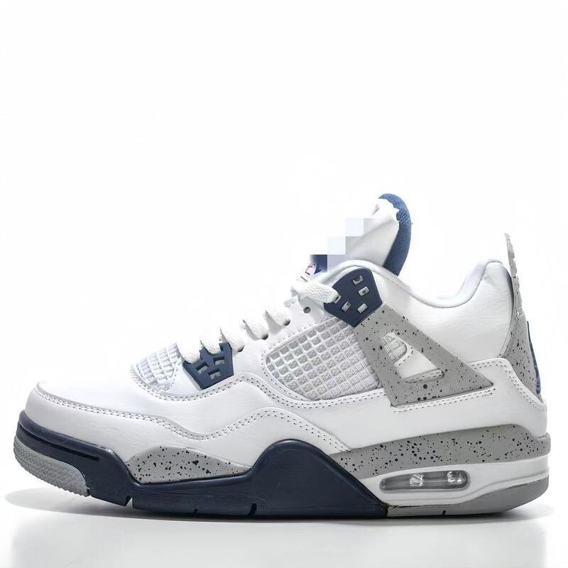ハーフサイズの男性用と女性用のAJ4バスケットボールシューズ、学生用、ホワイトセメント、ブラック、ブルー、ナイト、オレンジ、ブラウン、ブラック、レッド、ブルズ、ミッドトップメンズシューズ|undefined