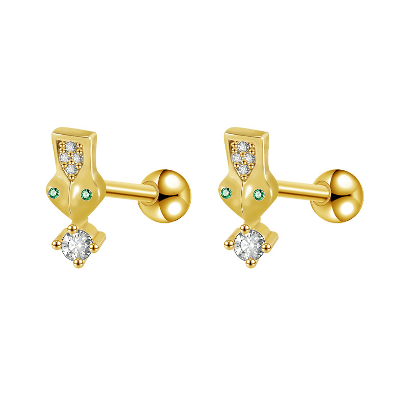 2023 New Geometric Cross Earrings for Men Women Stainless Steel Screw Back Ear Nails Fashion Jewelry Rose Gold detail image 8