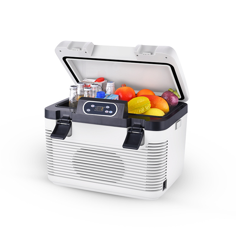 Nuevo 18l portátil pantalla digital refrigerador del coche hogar coche de doble uso mini refrigerador pequeño temperatura constante medicina refrigeración y calefacción caja
