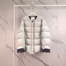 商场同款2025冬新款宽松百搭羽绒服撞色拼接圆领外套女1GA980331