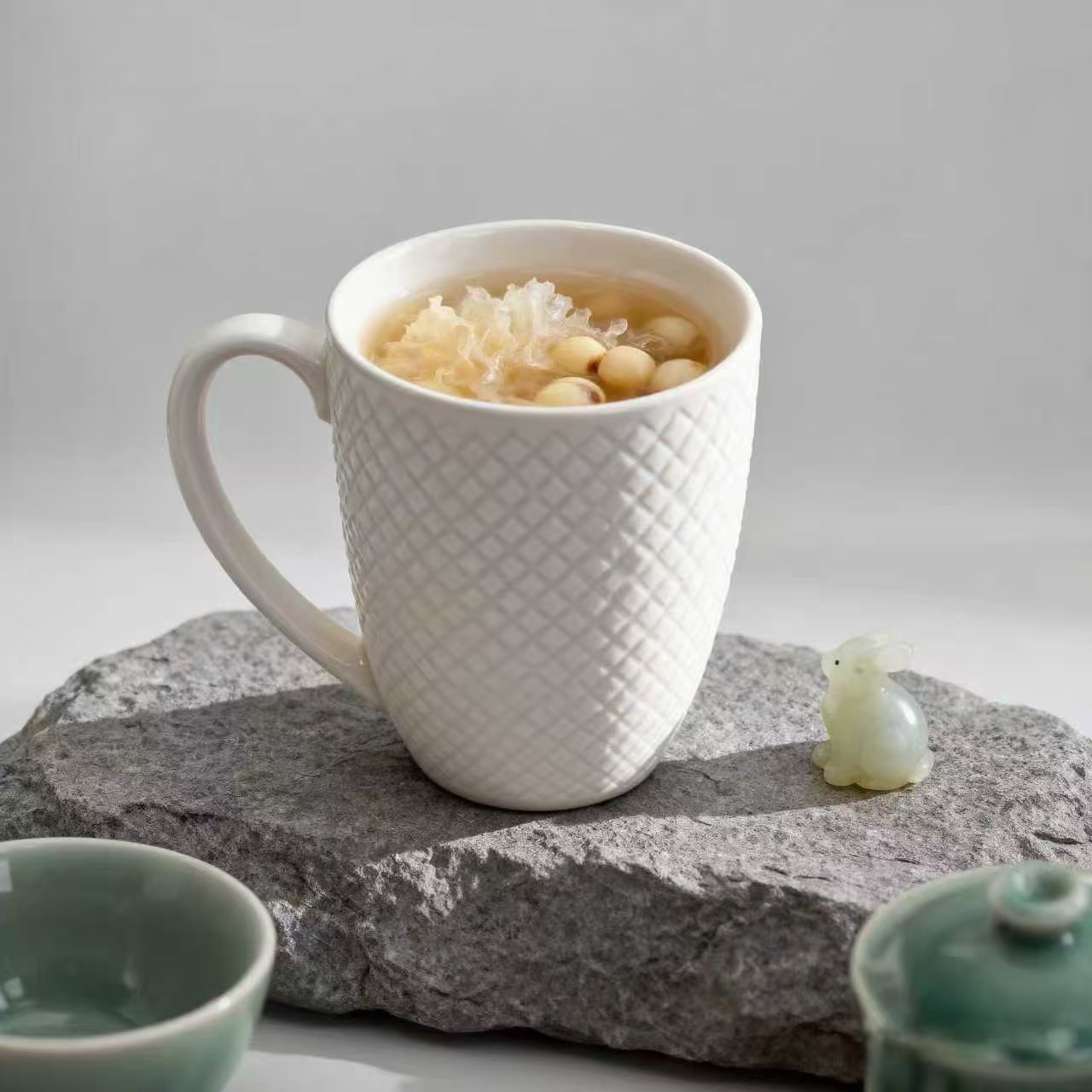 简约莫兰迪钻石陶瓷杯纯色北欧浮雕早餐牛奶杯哑光马克杯跨境批发
