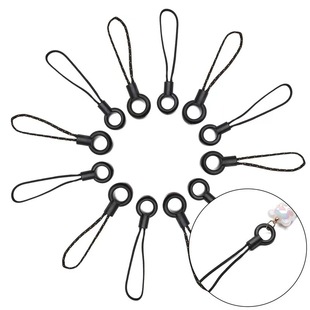 DIY Small Circle Mobile Phone Lanyard Accessories Thick Small Rope Head Black Rope Buckle Mobile Phone Case Jewelry Hanging Chain Manufacturer Wholesale