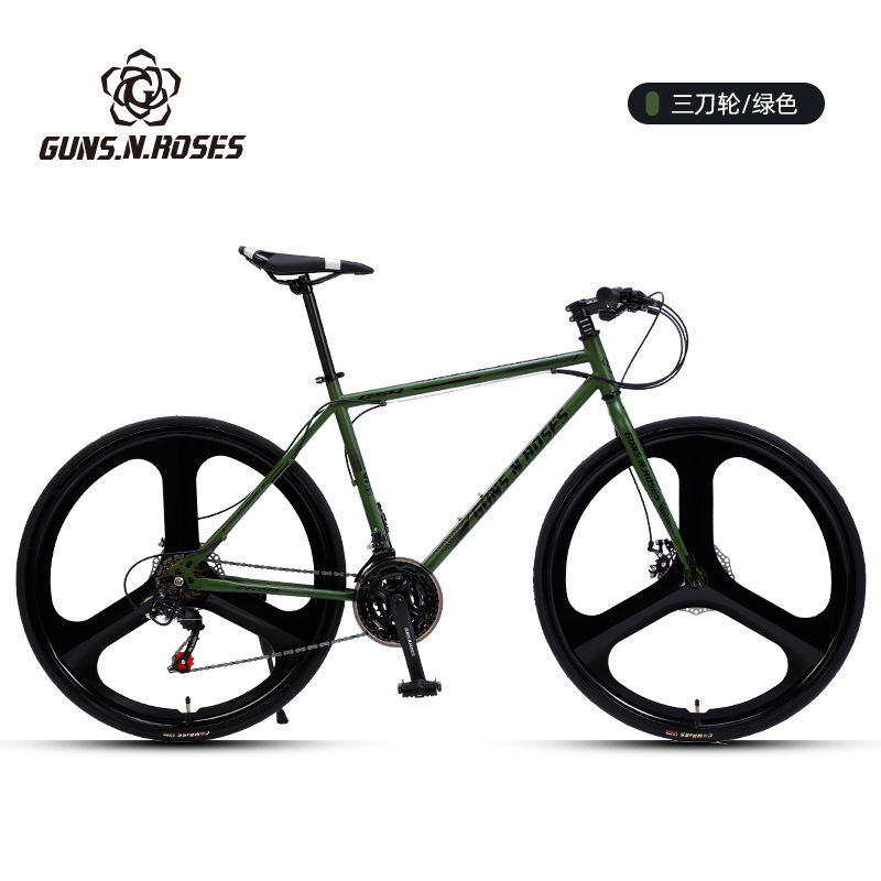 700C Road Bicycle Men's and Women's Adult Variable Speed Ultra-Light Racing City Straight Handlebar Cycling Bicycle