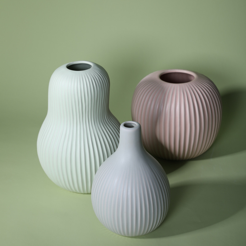 Nórdico minimalista Morandi florero de frutas arte geometría salón pasillo habitación modelo decoración del hogar creativo