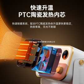 新款大功率屏显家用暖风机桌面PTC发热取暖器办公室电暖器跨境
