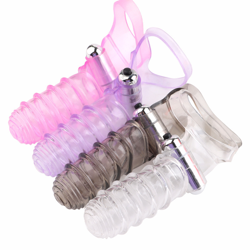Vibrating Finger Sleeve Clitoral Stimulator, TPE Bullet Vibrator, Electric Button Control — detail image 6