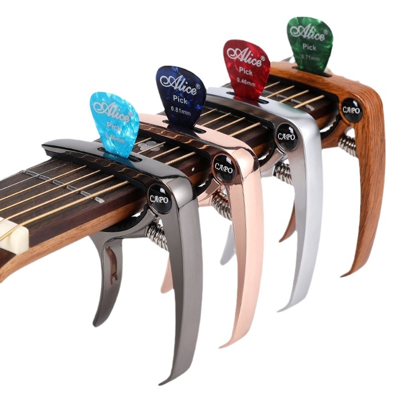 Guitarra folk capo guitarra eléctrica de metal capo ukelele accesorios unisex sintonizador clip
