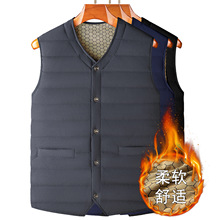 男士羽绒马甲男内外穿中老年爸爸装冬季棉坎肩保暖羽绒内胆背心